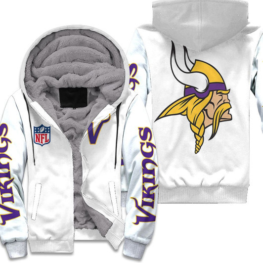 Minnesota Vikings Nfl Bomber Jacket 3D Fleece Hoodie