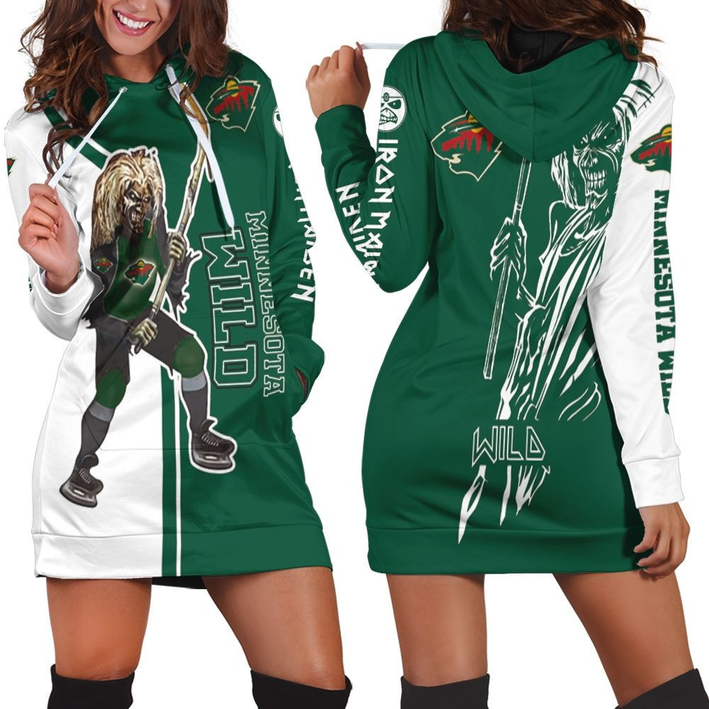 Minnesota Wild And Zombie For Fans Hoodie Dress Sweater Dress Sweatshirt Dress