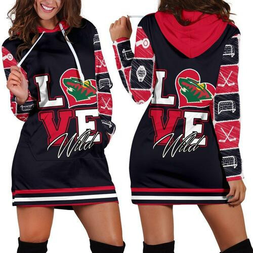 Minnesota Wild Hoodie Dress Sweater Dress Sweatshirt Dress 3d All Over Print For Women Hoodie