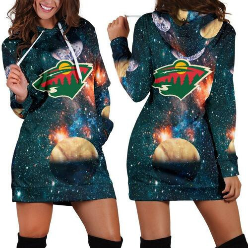 Minnesota Wild Hoodie Dress Sweater Dress Sweatshirt Dress 3d All Over Print For Women Hoodie