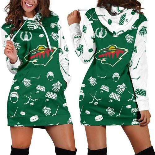 Minnesota Wild Hoodie Dress Sweater Dress Sweatshirt Dress 3d All Over Print For Women Hoodie