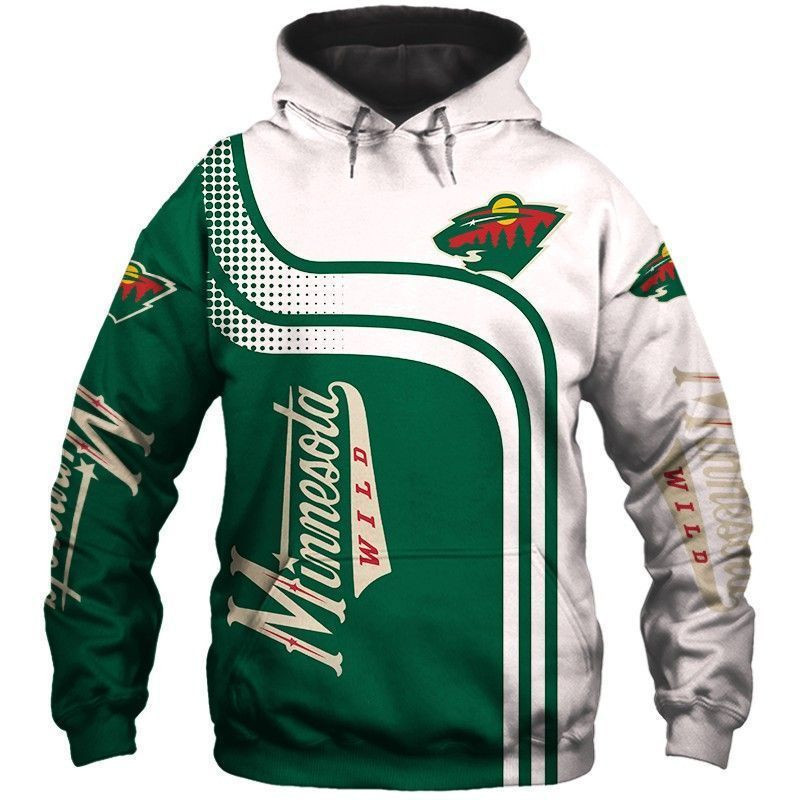 Minnesota Wild Pullover And Zippered Hoodies Custom 3D Minnesota Wild Graphic Printed 3D Hoodie All Over Print Hoodie For Men For Women