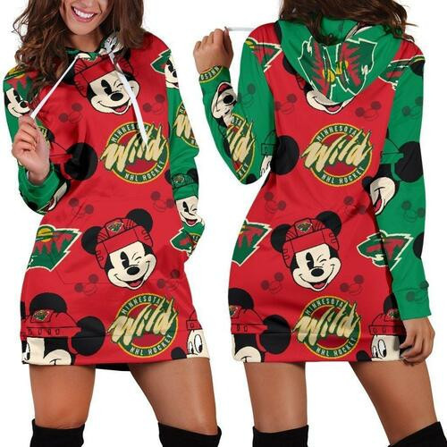 Minnesota Wild Womens Hoodie Dress Sweater Dress Sweatshirt Dress 3d All Over Print For Women Hoodie