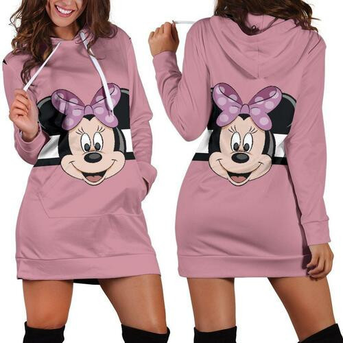 Minnie Hoodie Dress Sweater Dress Sweatshirt Dress 3d All Over Print For Women Hoodie