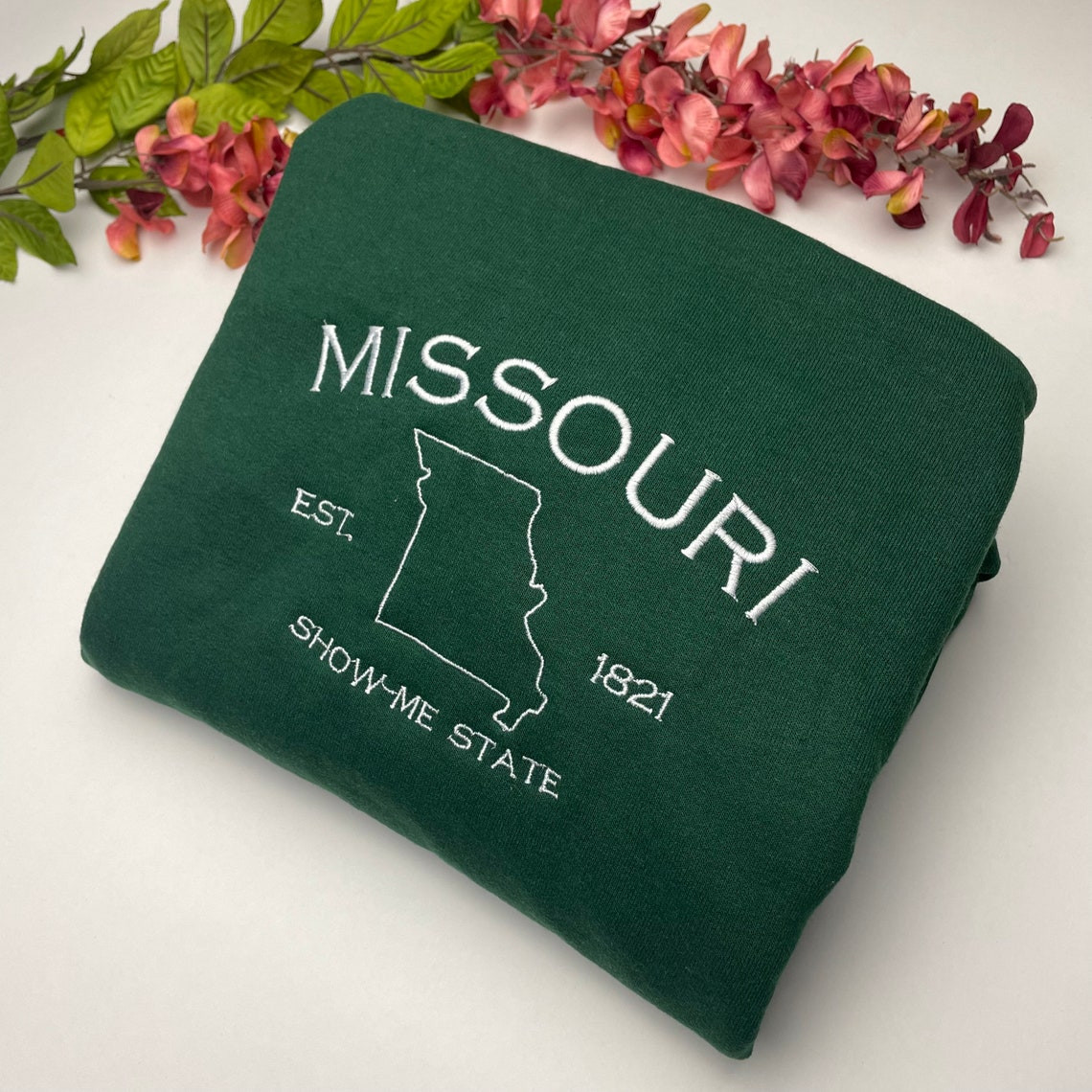 Missouri Embroidered Sweatshirt Missouri T Shirt And Sweatshirt