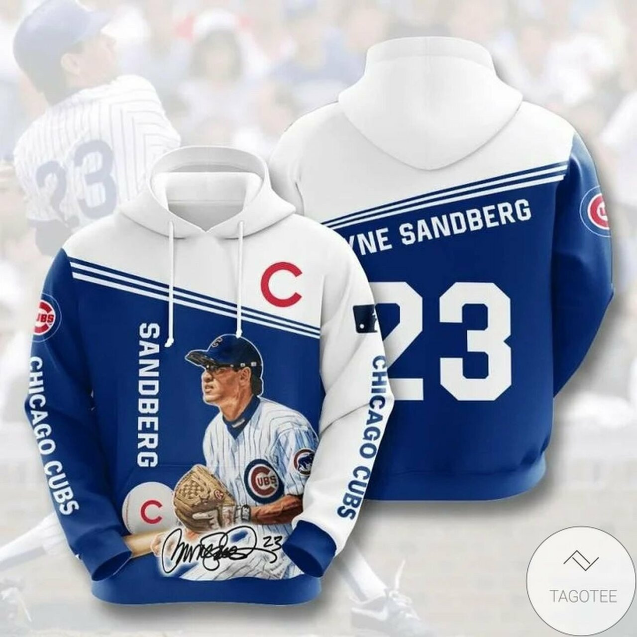 Mlb Chicago Cubs Ryne Sandberg 3d All Over Print Hoodie