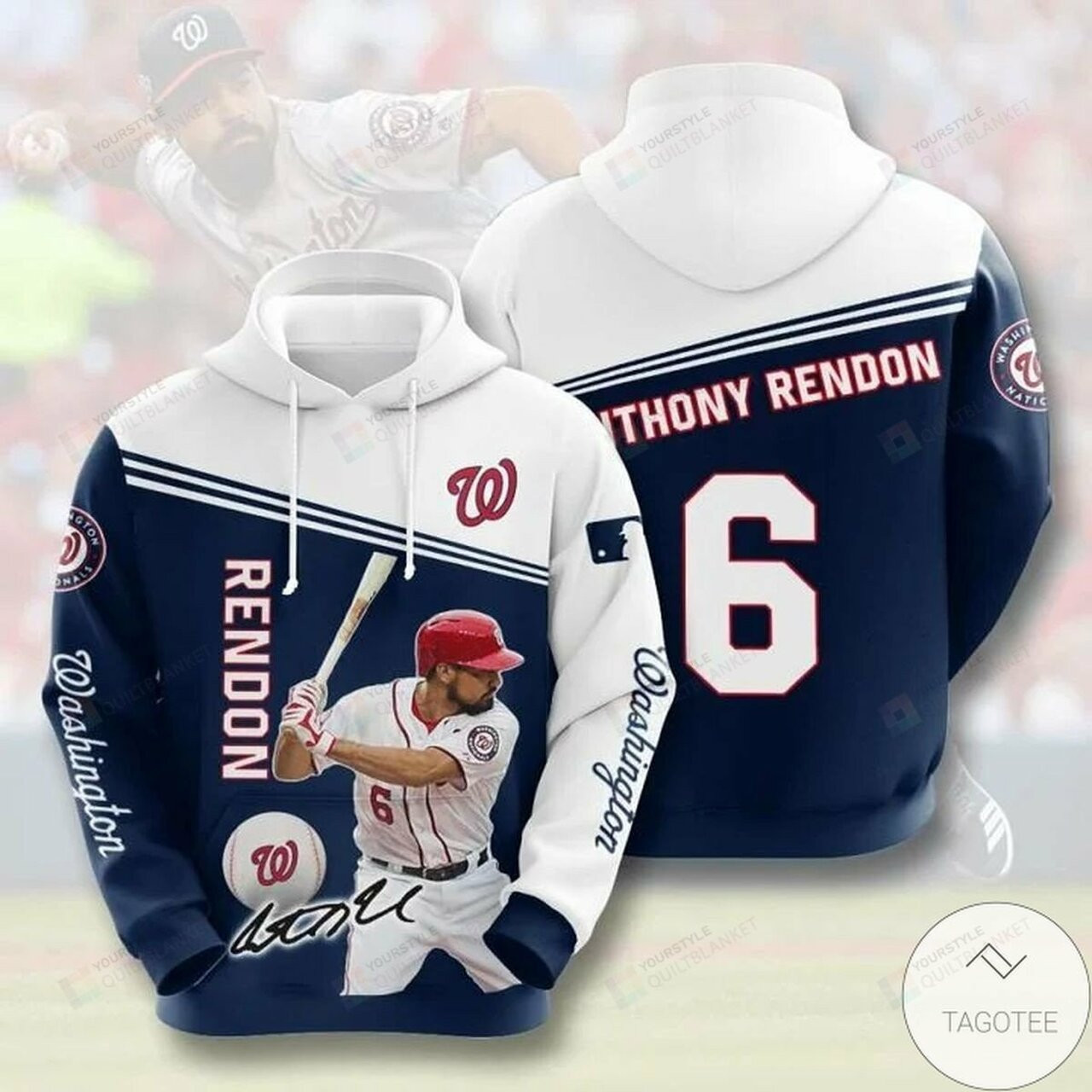Mlb Washington Nationals Anthony Rendon 6 3d All Over Print Hoodie
