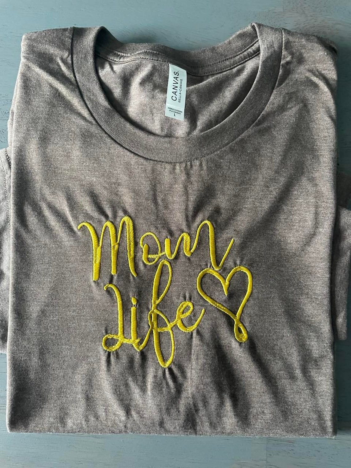 Mom Life Embroidered T Shirt Vintage Mom Life T Shirt Custom Designed Embroidered T Shirt Mothers Day Gifts