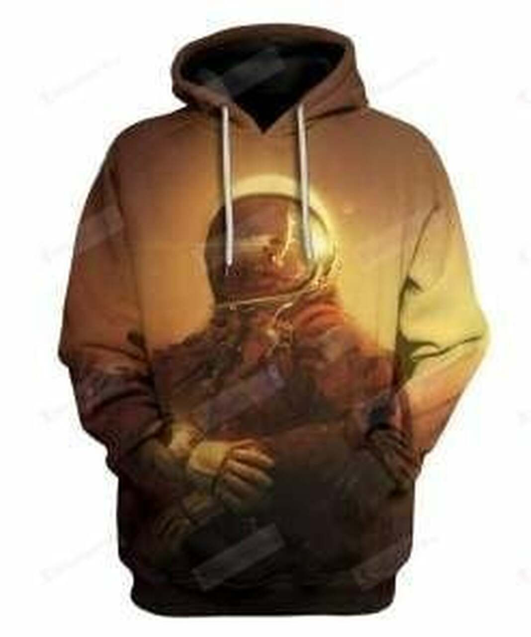 Mona Lisa Or Nasa Astronaut For Unisex 3d All Print Hoodie