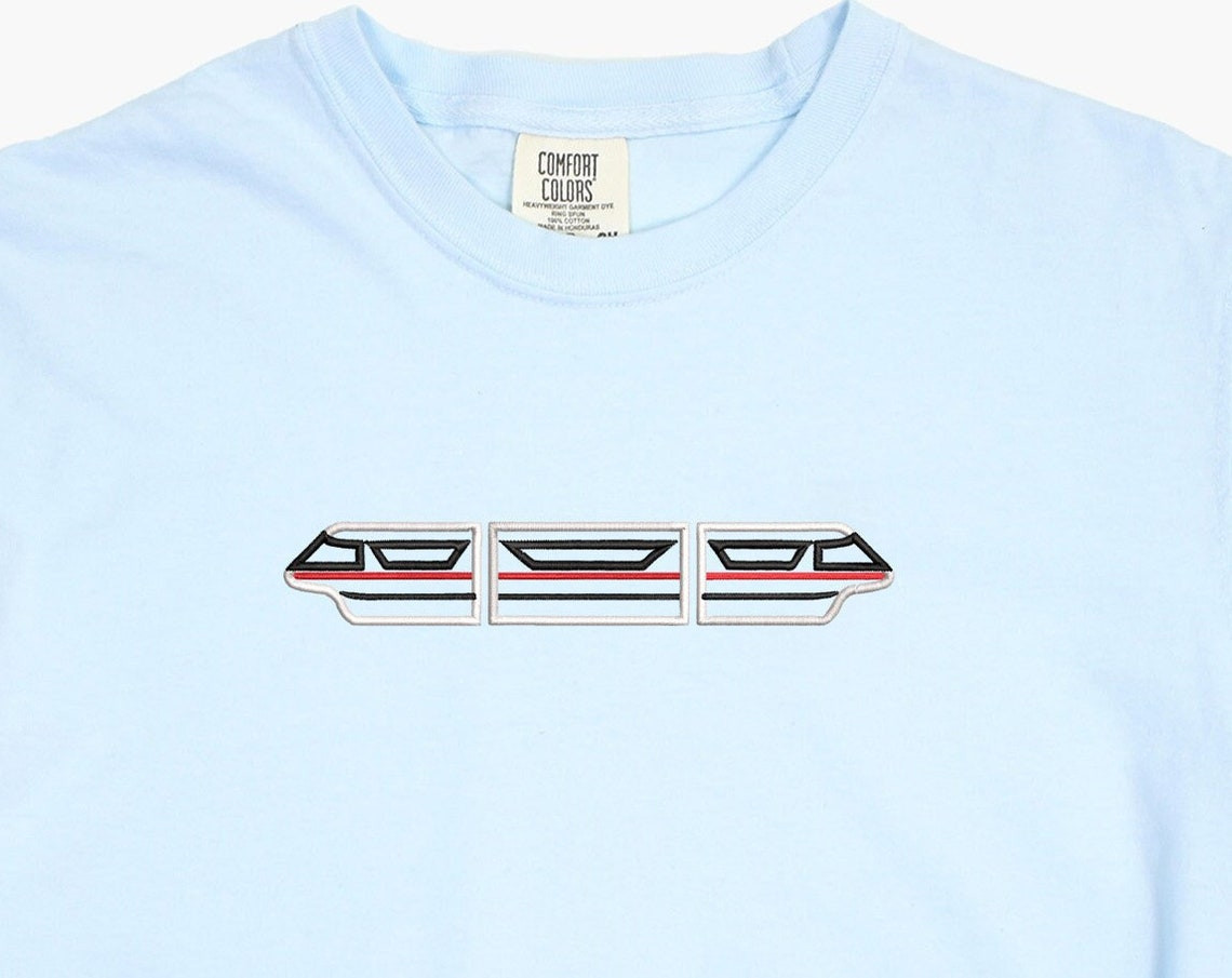 Monorail Embroidered Tshirt Monorail Embroidered Shirt Monorail T Shirt Disney Shirt Disney Tshirt Womens Disney Shirt