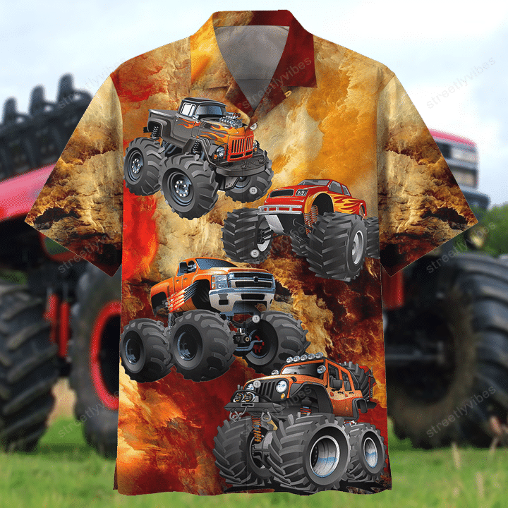 Monster Truck Hawaiian Shirt Hawaiian Shirt For Men