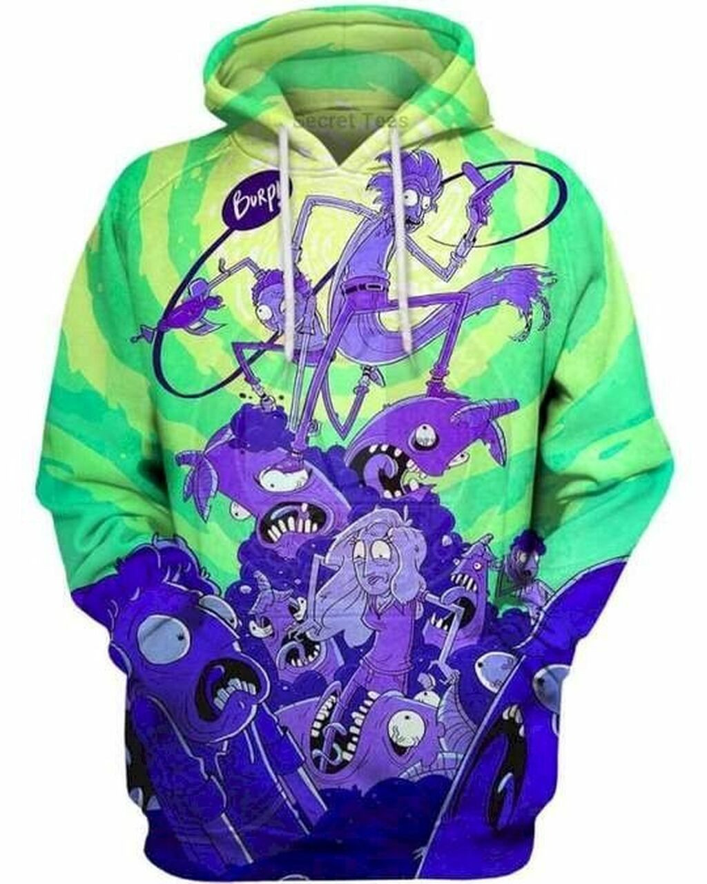 Monster War Rick And Morty Pullover And Zippered Hoodies Custom 3d Graphic Printed 3d Hoodie All