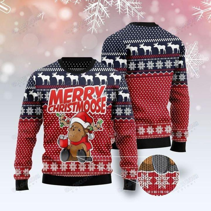 Moose Merry Ugly Christmas Sweater