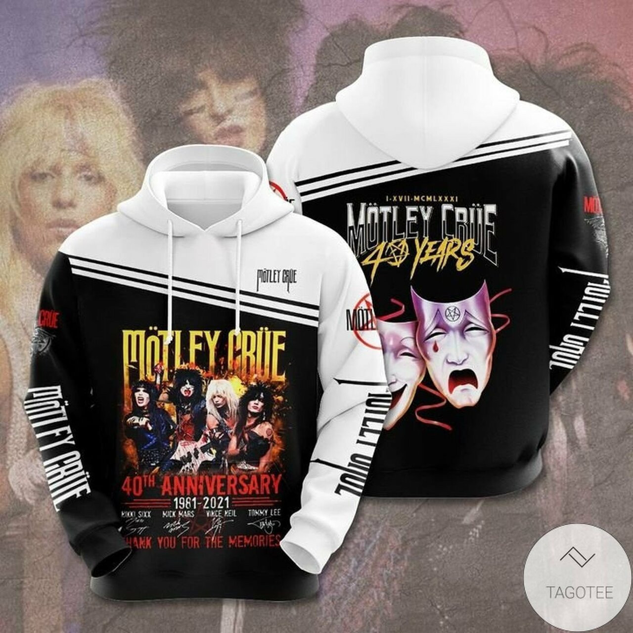 Motley Crue 40th Anniversary 3d All Over Print Hoodie