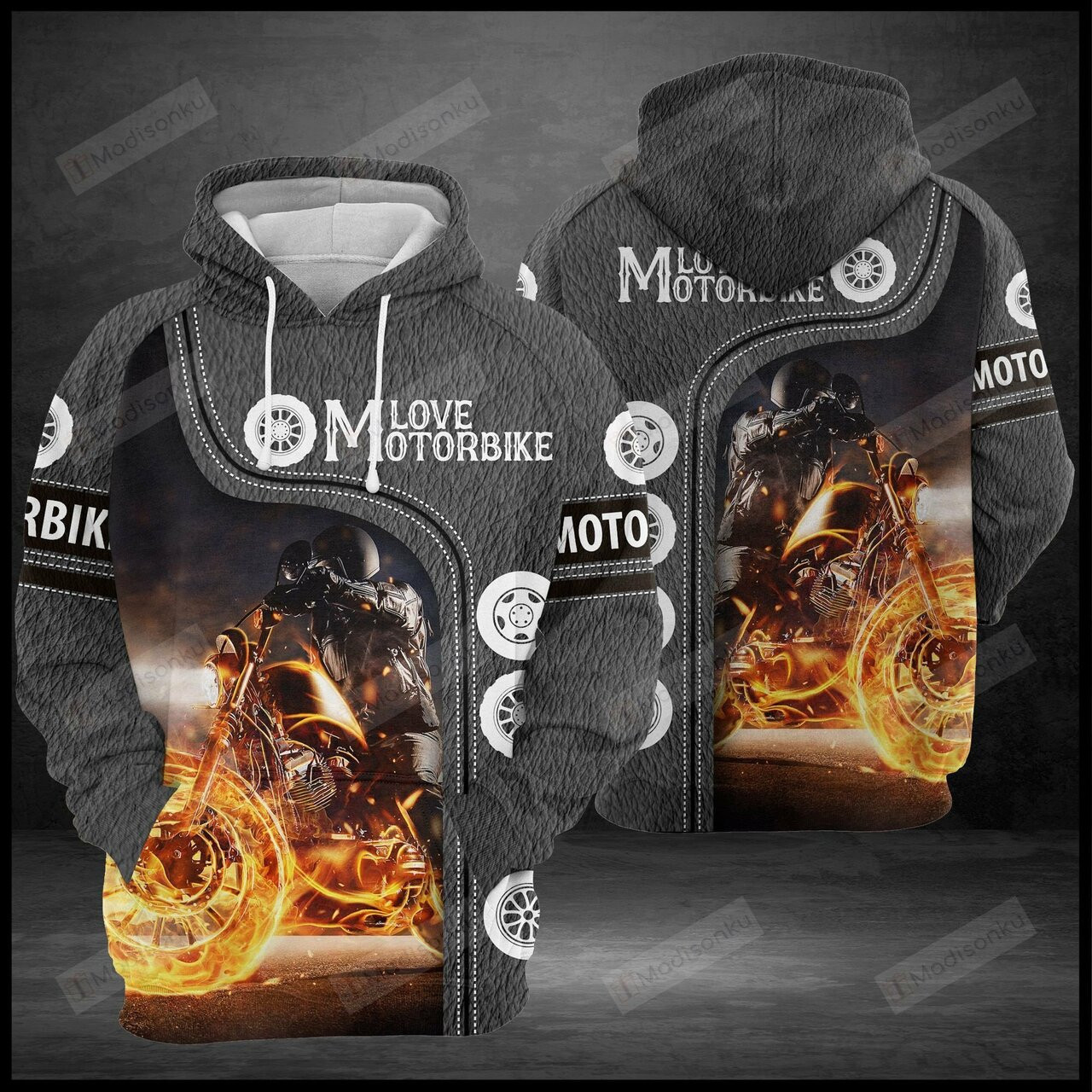 Motorbike Fire 3d All Over Print Hoodie