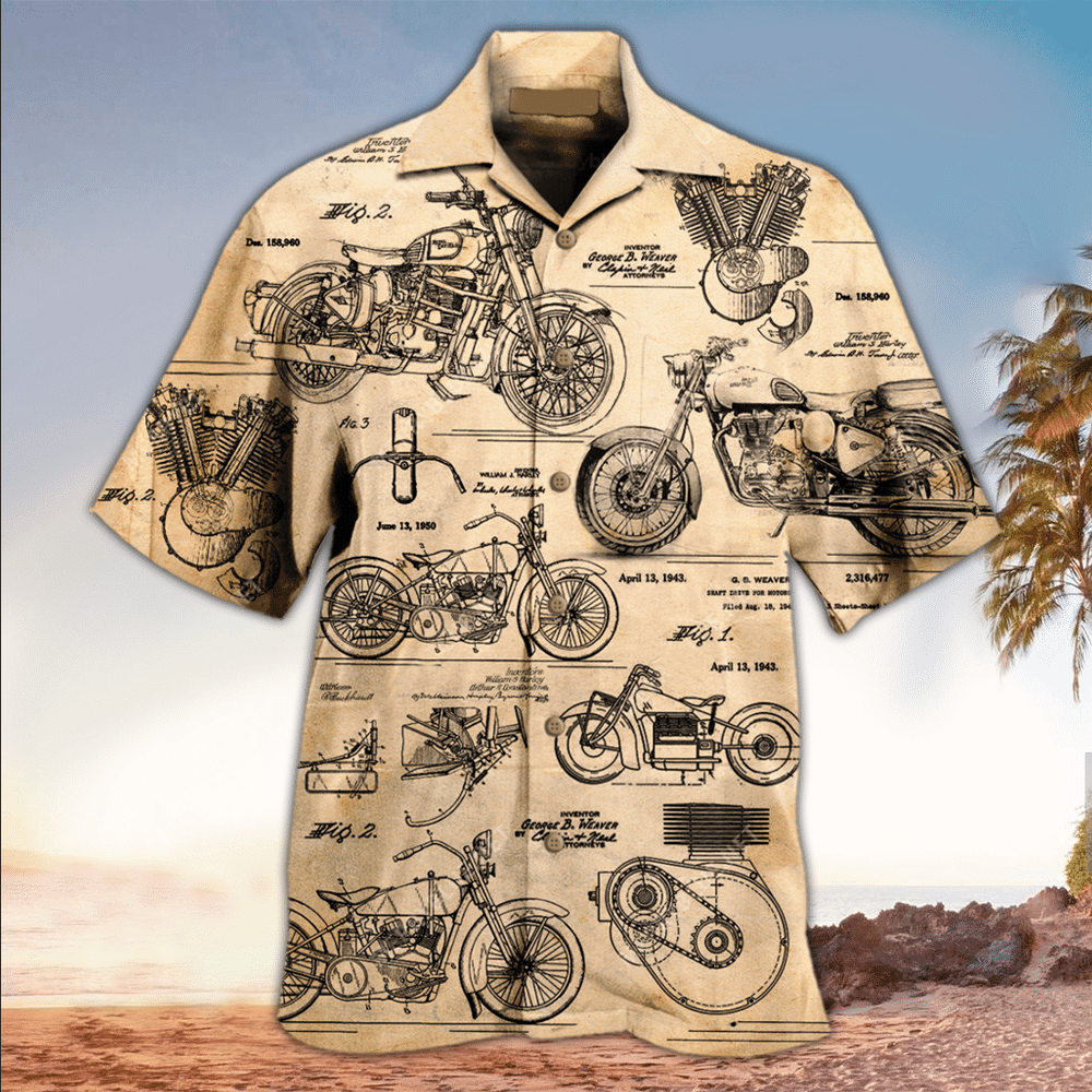 Motorcycle Apparel Motorcycle Button Up Shirt Summer Aloha Shirt