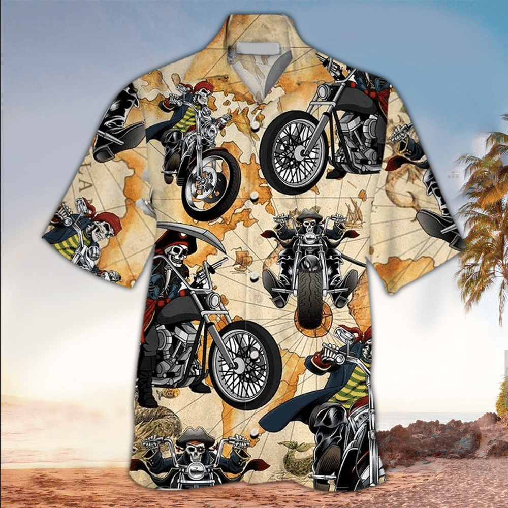 Motorcycle Apparel Motorcycle Button Up Shirt Summer Aloha Shirt