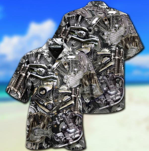 Motorcycle Bikers Dont Go Gray We Turn Chrome Limited Edition - Hawaiian Shirt - Hawaiian Shirt For Men
