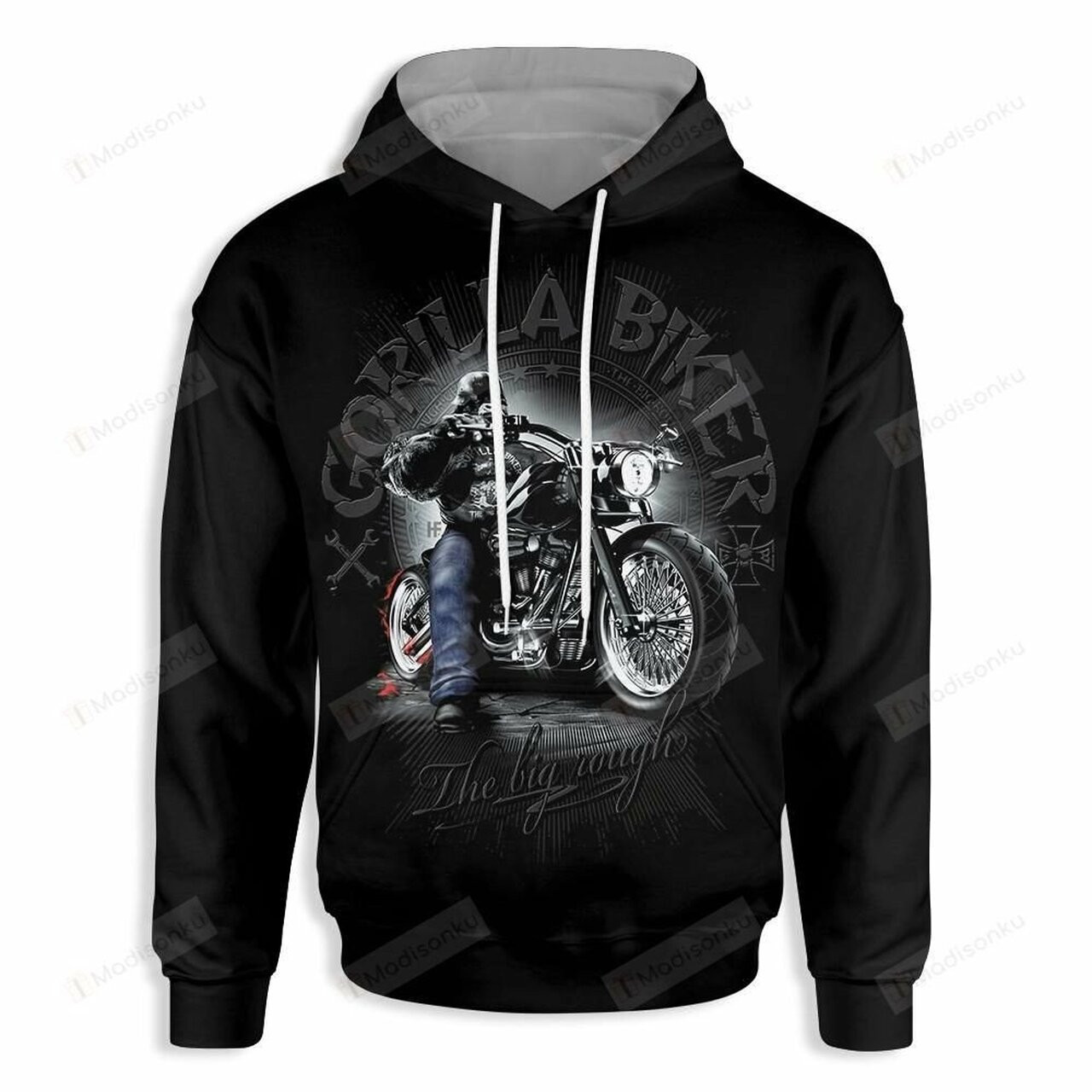Motorcycle Gorilla Biker 3d All Over Print Hoodie
