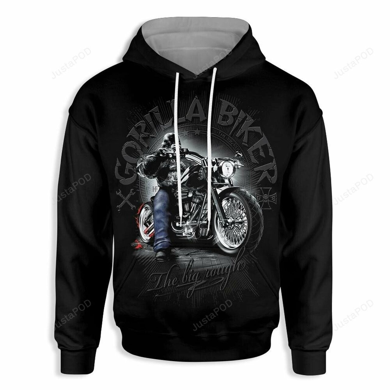 Motorcycle Gorilla Biker 3d All Over Printed Hoodie