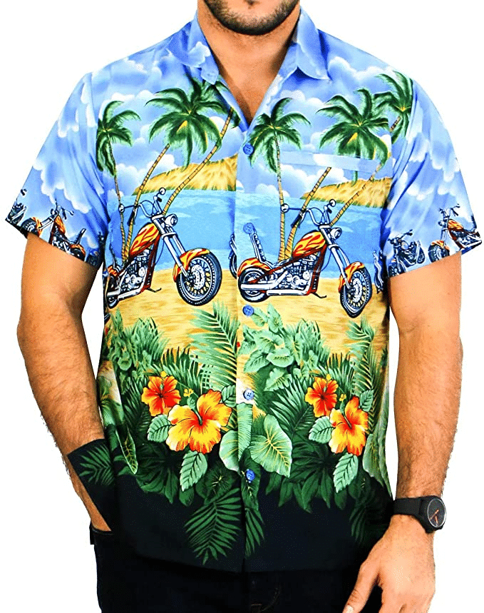 Motorcycle Hawaiian Shirt Motorbike Apparel Summer Aloha Shirt