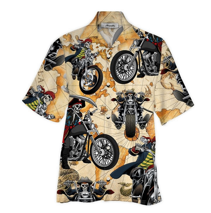 Motorcycle Hawaiian Shirt Motorbike Apparel Summer Aloha Shirt