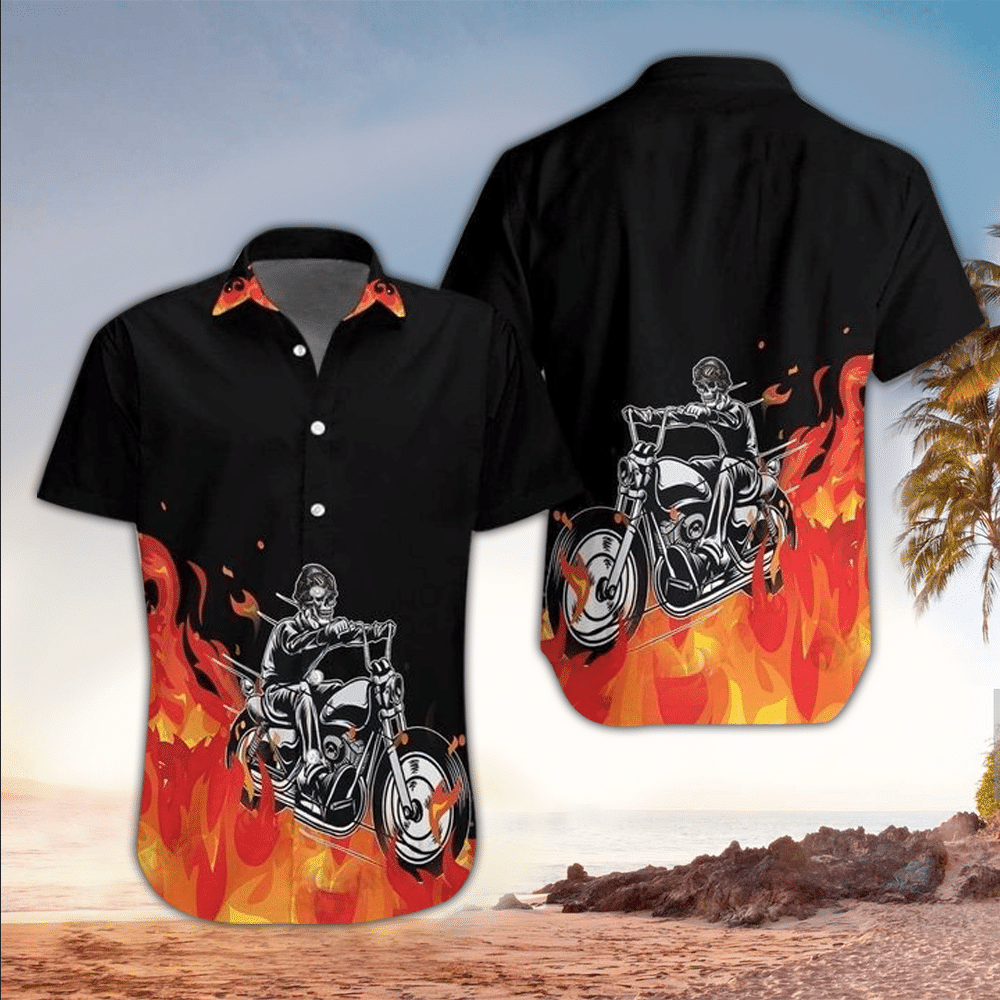 Motorcycle Hawaiian Shirt Motorcycle Lover Gifts Summer Aloha Shirt