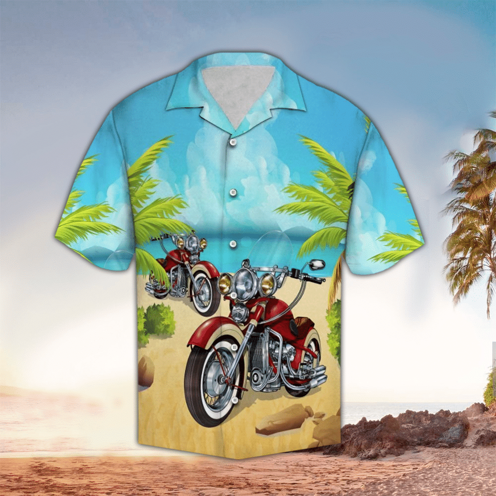 Motorcycle Hawaiian Shirt Perfect Motorcycle Clothing Summer Aloha Shirt