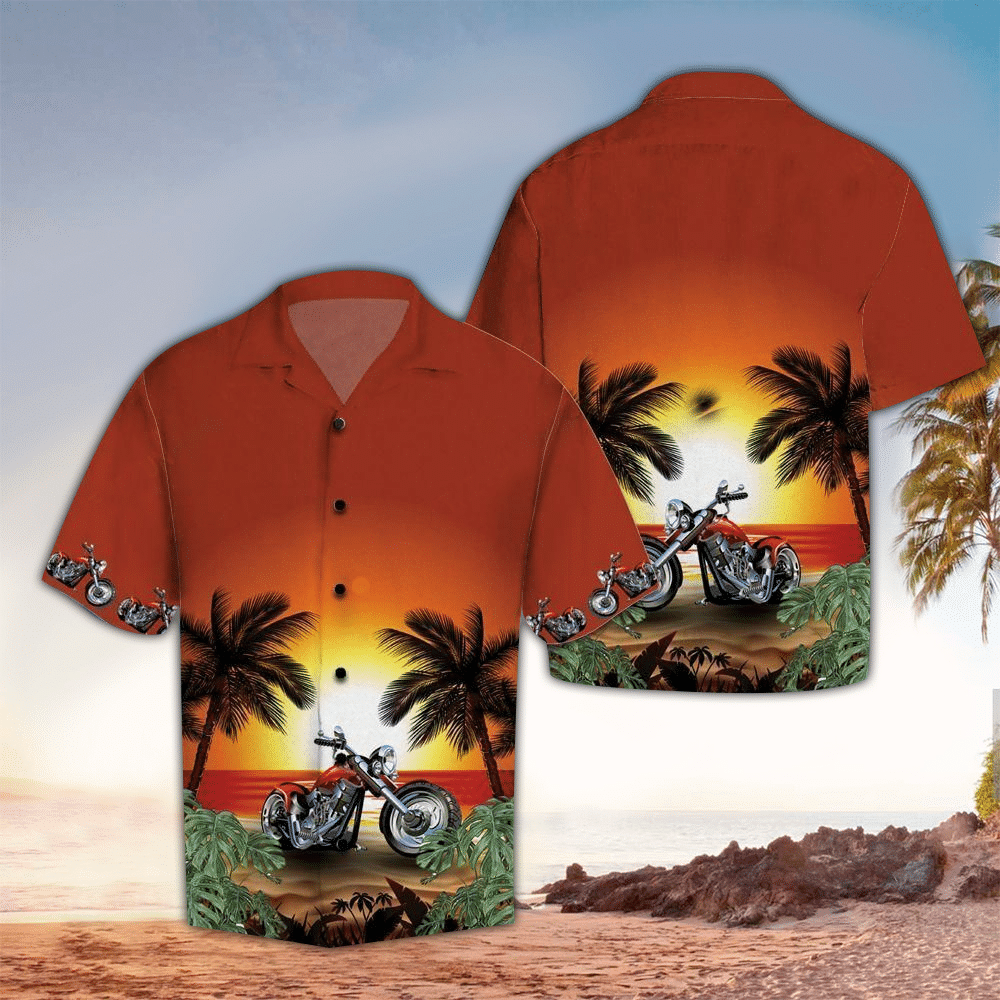 Motorcycle Hawaiian Shirt Perfect Motorcycle Clothing Summer Aloha Shirt