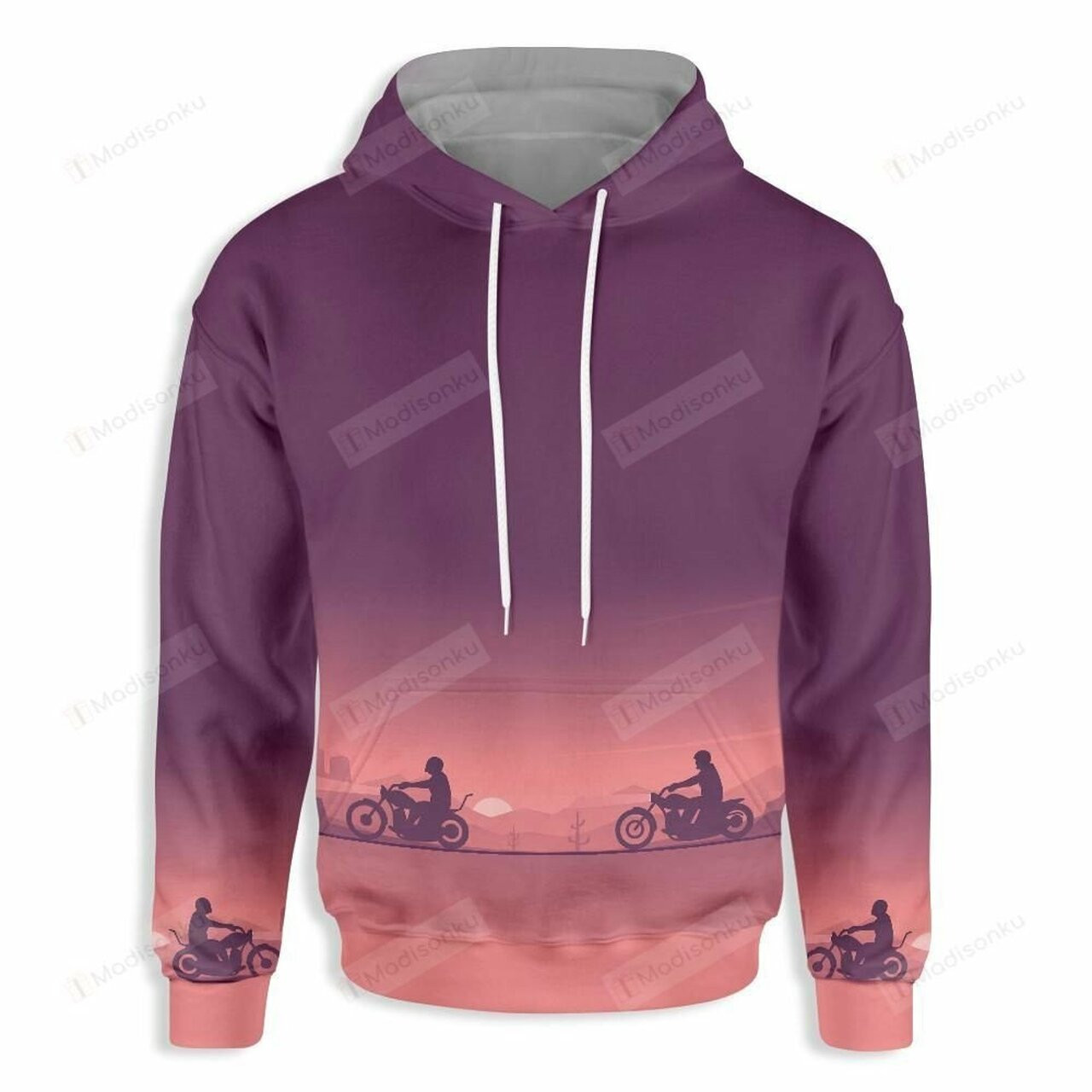 Motorcycle Riders On A Desert Road For Unisex 3d All Over Print Hoodie