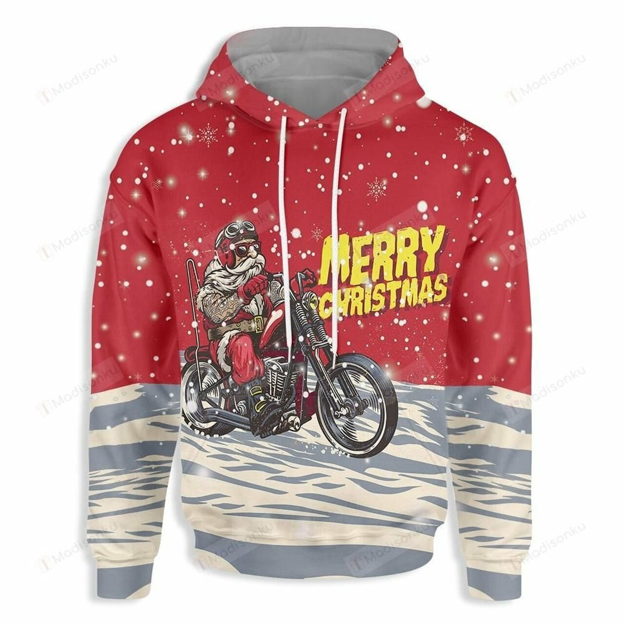 Motorcycle Santa Marry Christmas 3d All Over Print Hoodie