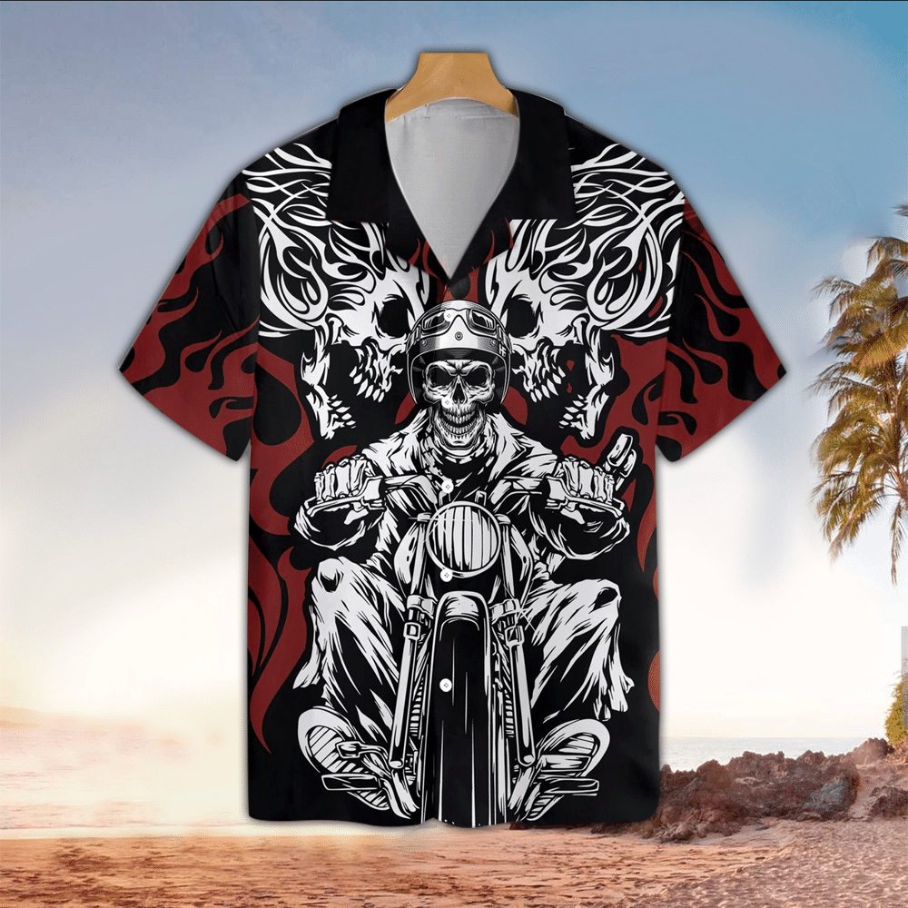 Motorcycle Shirt Bigfoot Hawaiian Shirt For Bigfoot Lovers Shirt For Men and Women