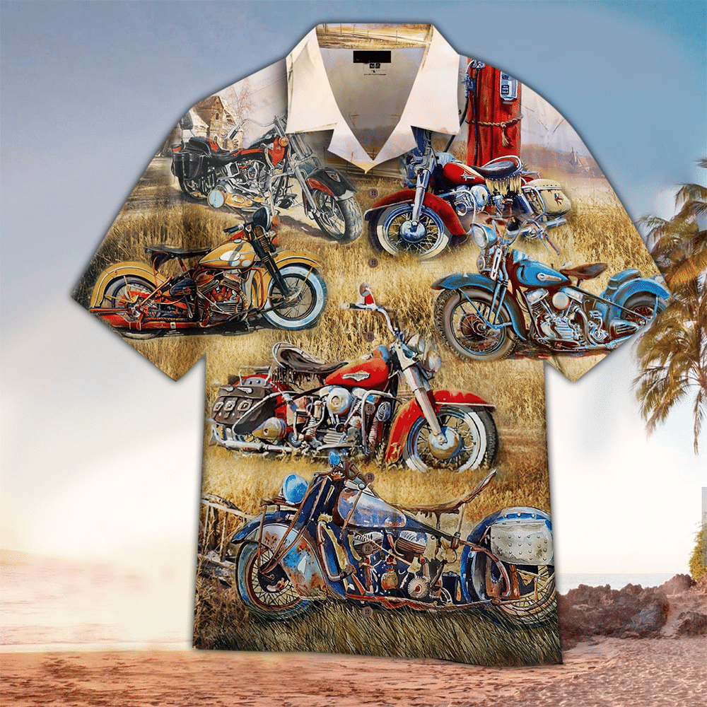 Motorcycle Shirt Hawaiian Shirt For Motorcycle Lovers Summer Aloha Shirt