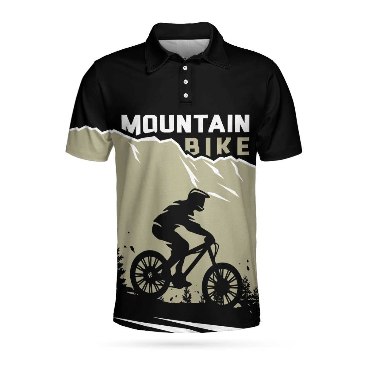 Mountain Bike Over 70 Still On 2 Wheels Polo Shirt Cool Mountain Biker Shirt For Men