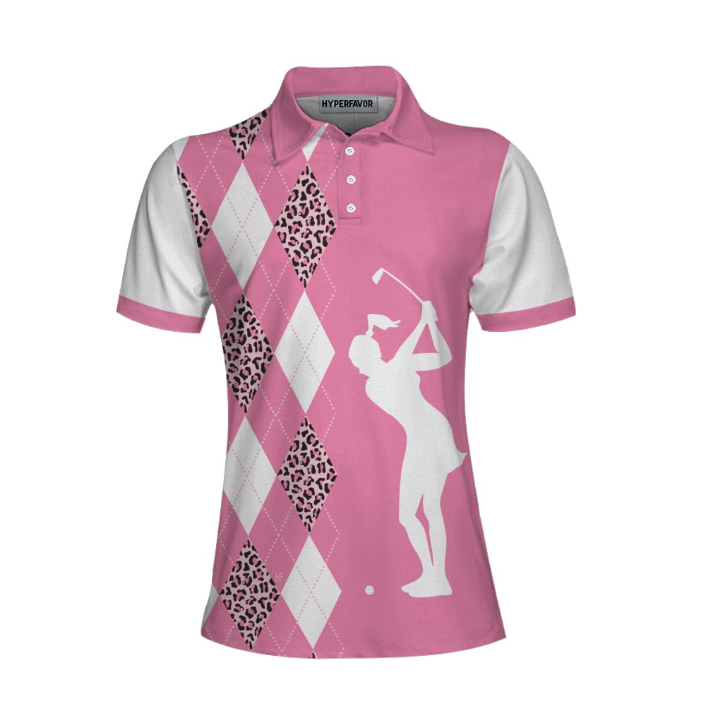 Move Over Boys Let A Girl Show You How To Golf Short Sleeve Women Polo Shirt White And Pink Golf Shirt For Ladies