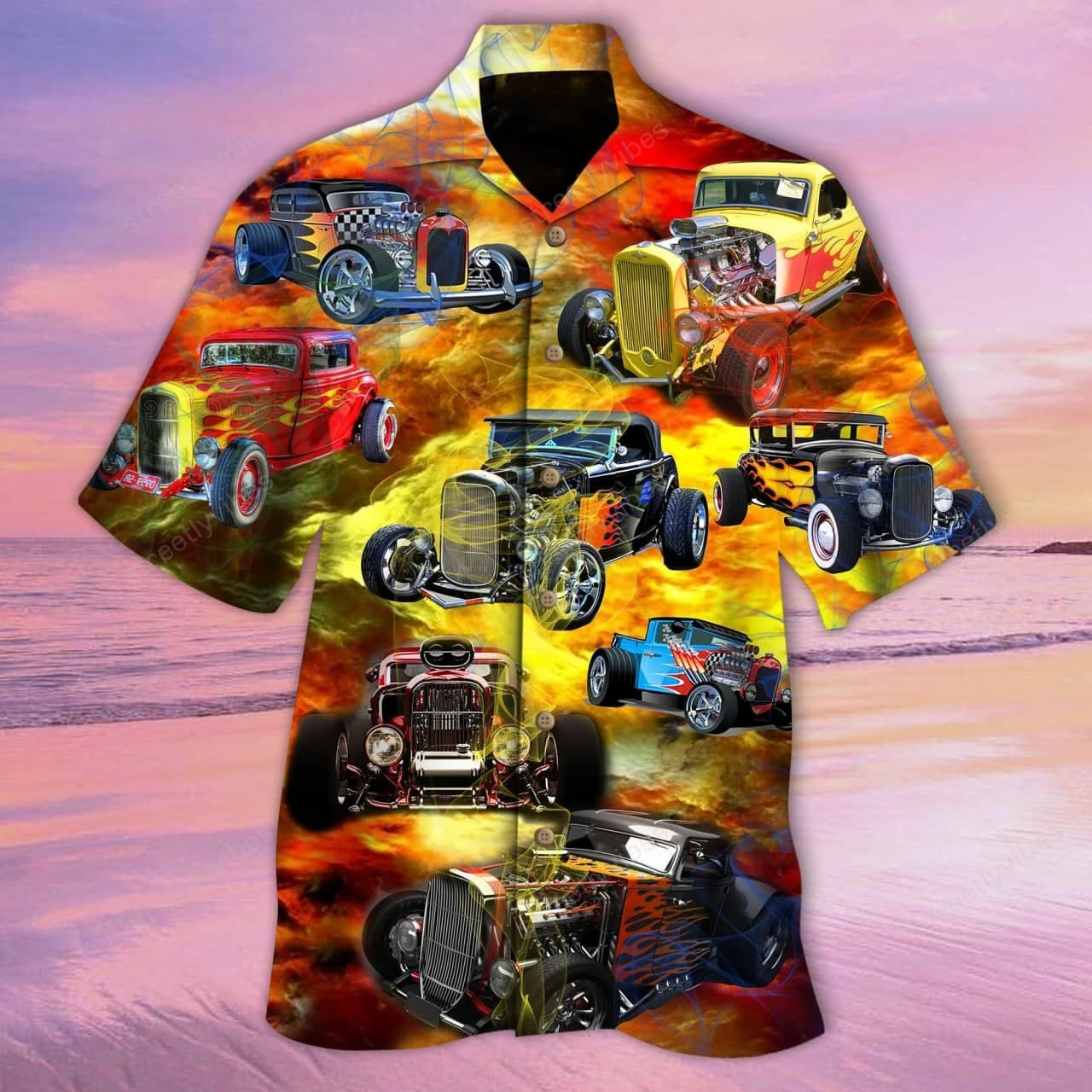 Move Over Boys Let This Old Man Show You How To Ride A Hot Rod Unisex Hawaiian Shirt Hawaiian Shirt For Men