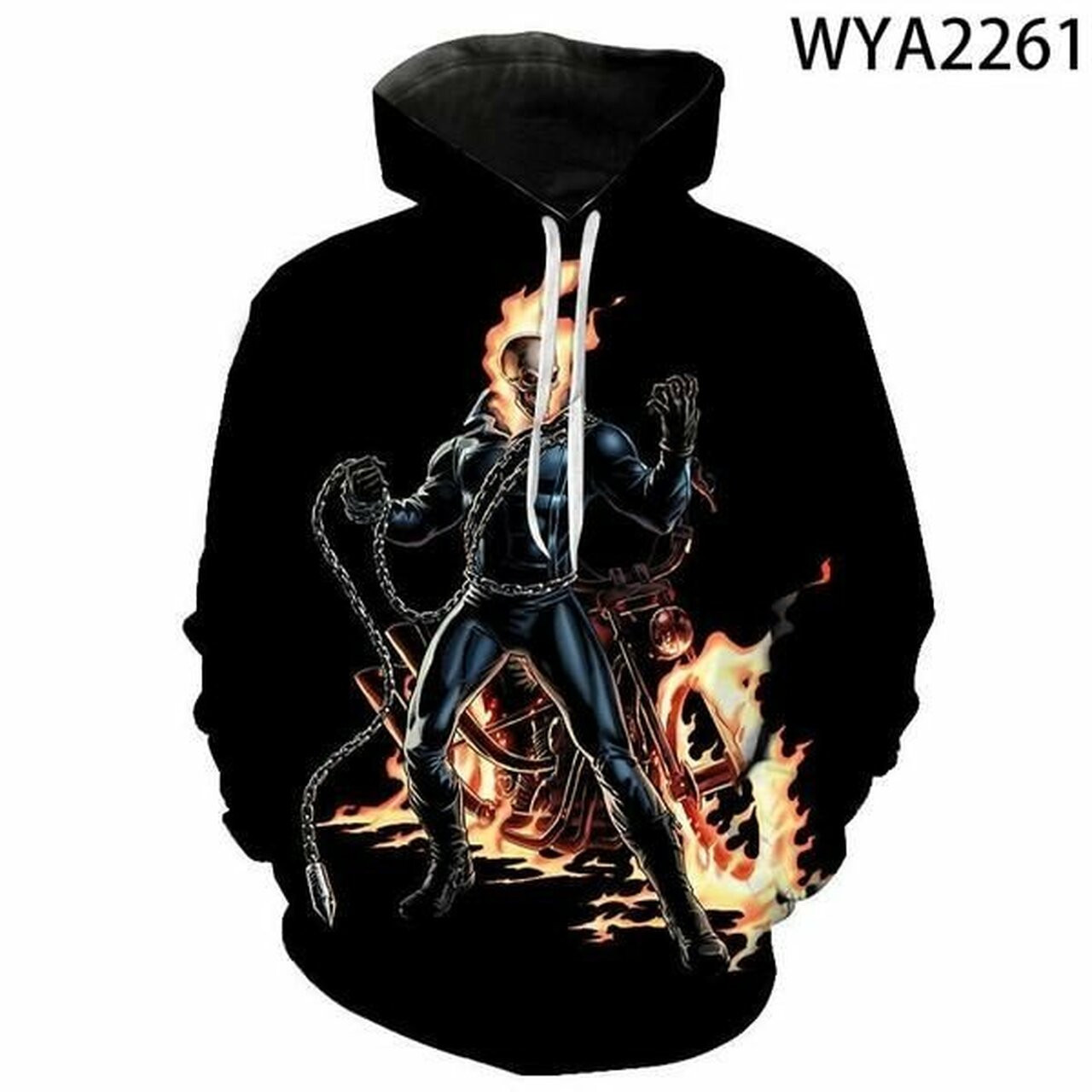 Movie Ghost Rider 3d All Over Print Hoodie