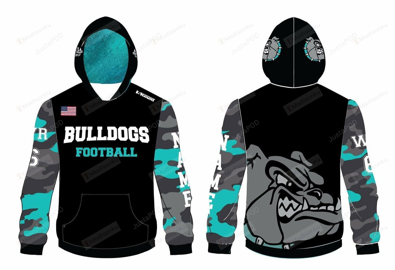 Moyock Bulldogs Football For Unisex 3d All Over Print Hoodie