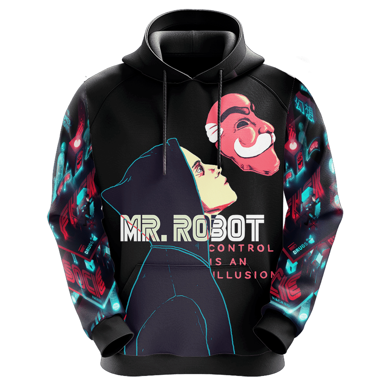 Mr Robot Control Is An Illusion 3d All Over Print Hoodie