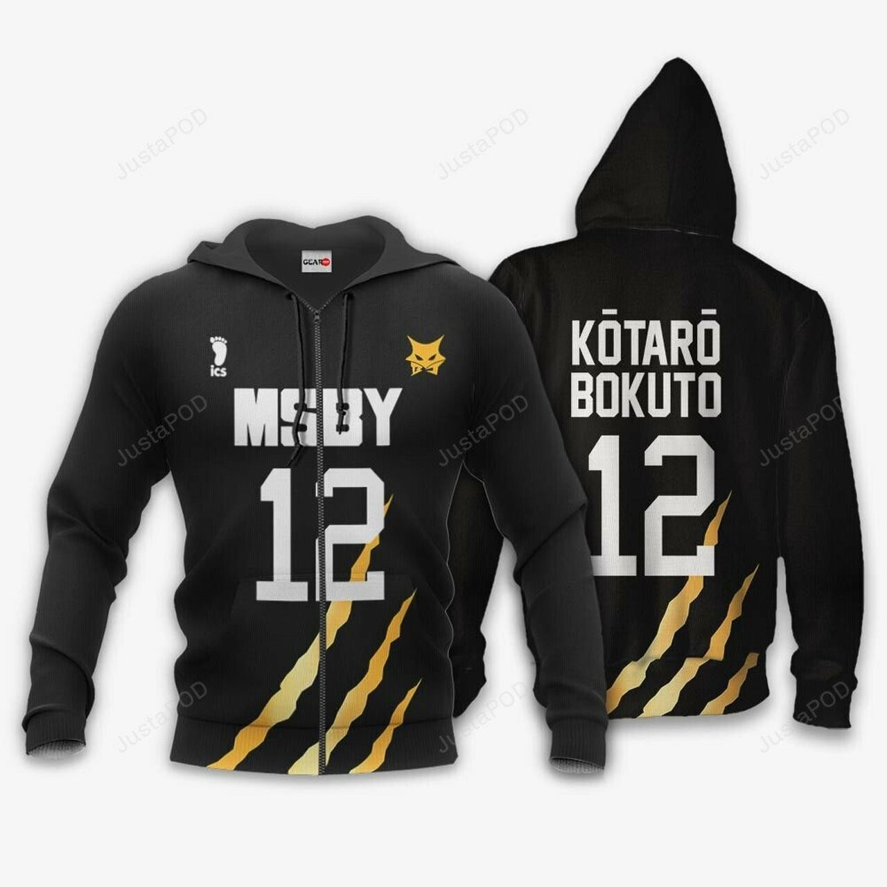 Msby Kotaro Bokuto Number 12 Haikyuu Anime 3d All Over Print Hoodie