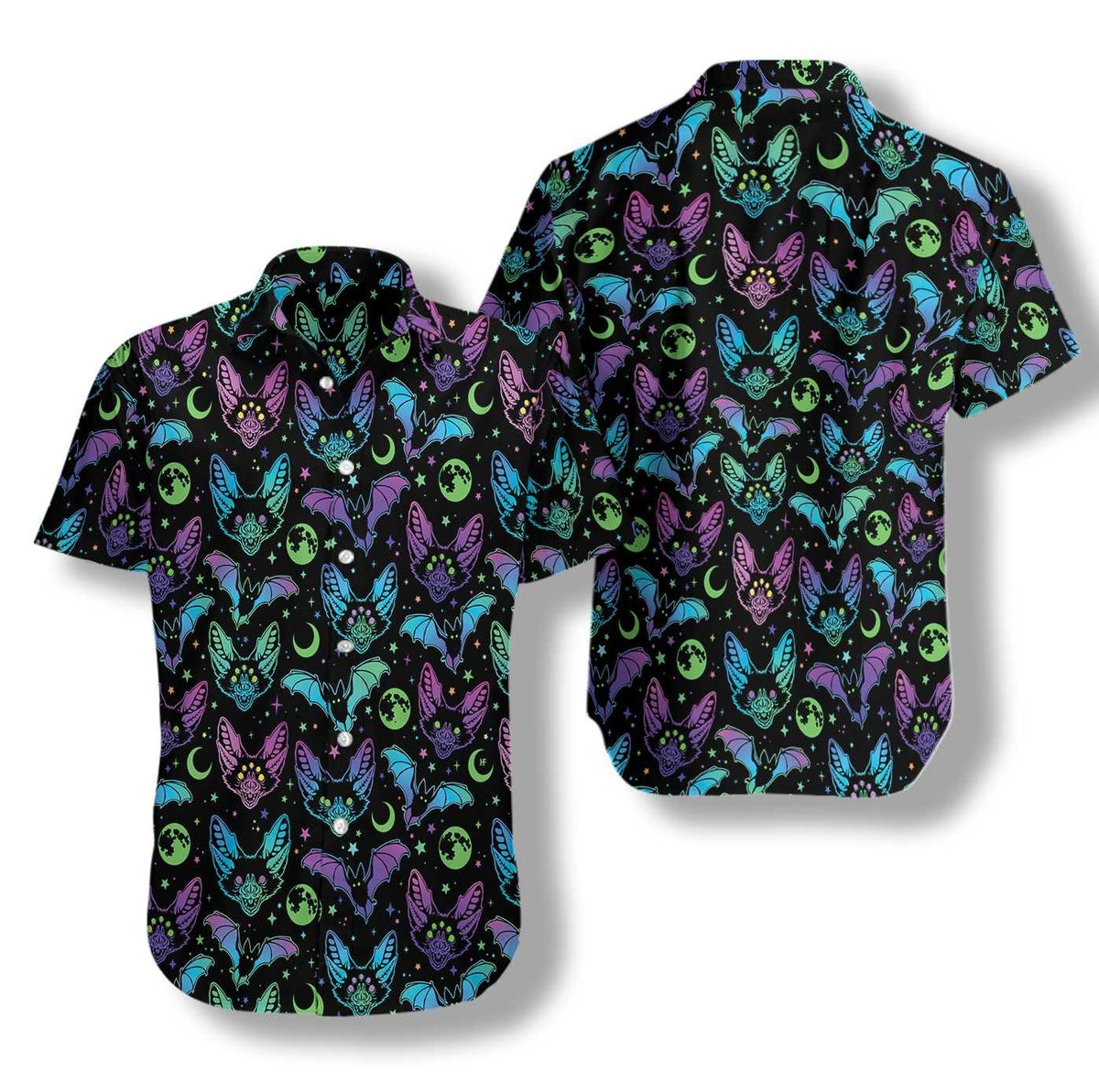 Multicolored Bats Hawaiian Shirt