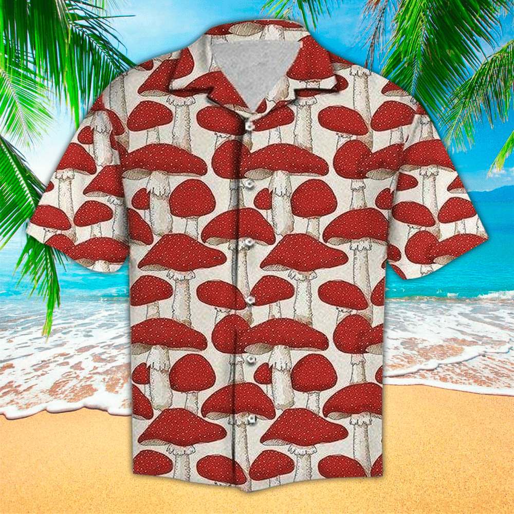 Mushroom Aloha Shirt Hawaiian Shirt For Mushroom Lovers Shirt For Men and Women