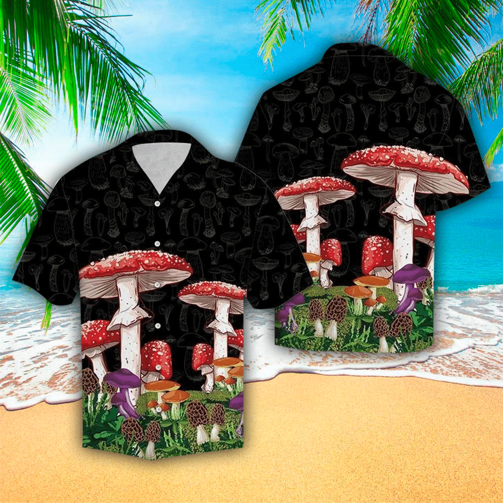 Mushroom Apparel Mushroom Button Up Shirt For Men and Women