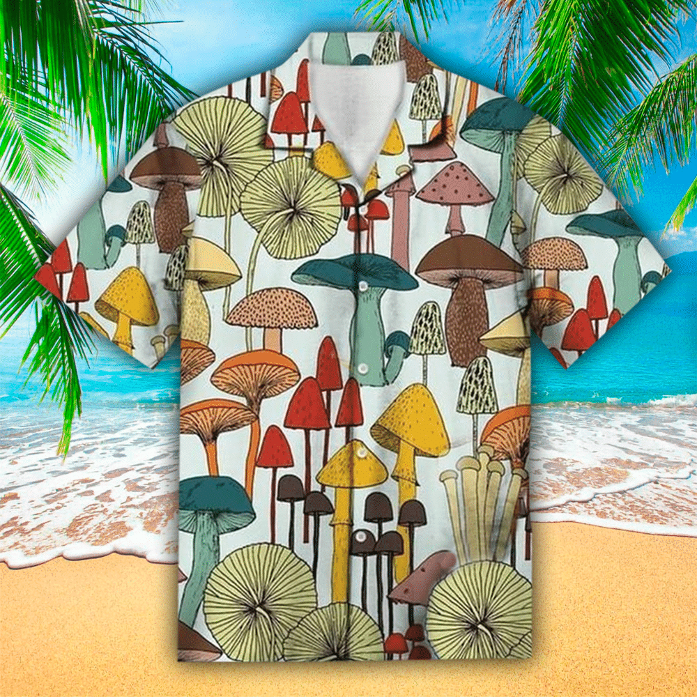 Mushroom Apparel Mushroom Button Up Shirt For Men and Women