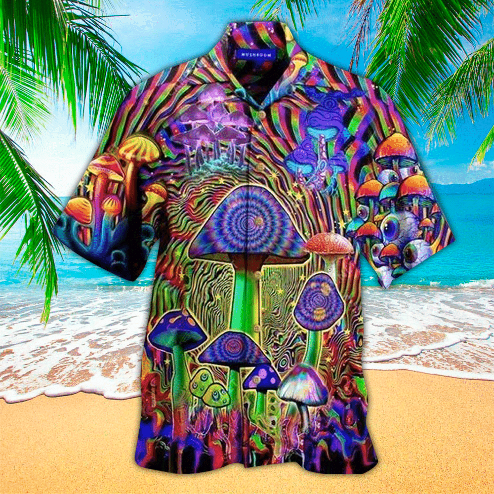 Mushroom Hawaiian Shirt Mushroom Button Up Shirt For Men and Women