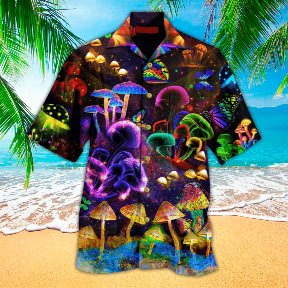 Mushroom Hawaiian Shirt Mushroom Button Up Shirt For Men and Women