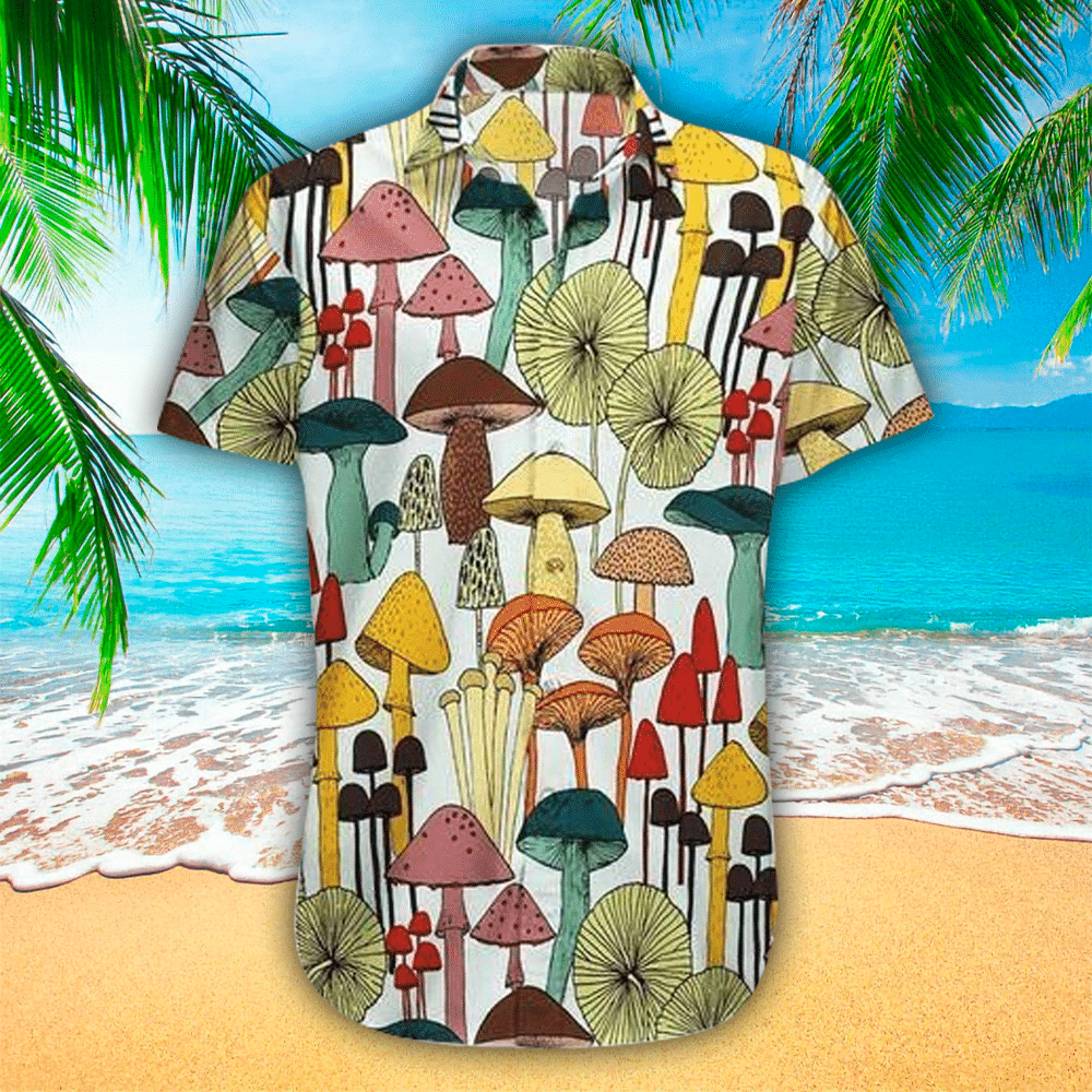 Mushroom Hawaiian Shirt Mushroom Button Up Shirt For Men and Women