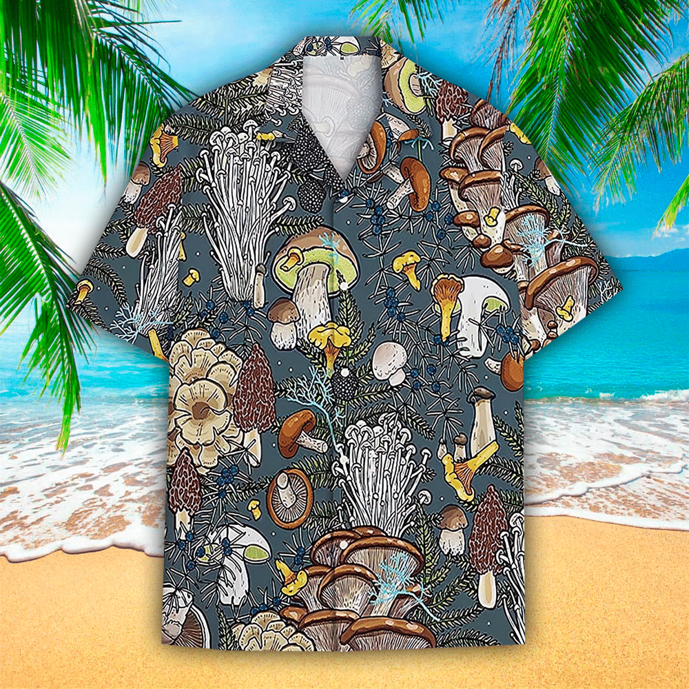 Mushroom Hawaiian Shirt Mushroom Shirt For Mushroom Lover Shirt For Men and Women