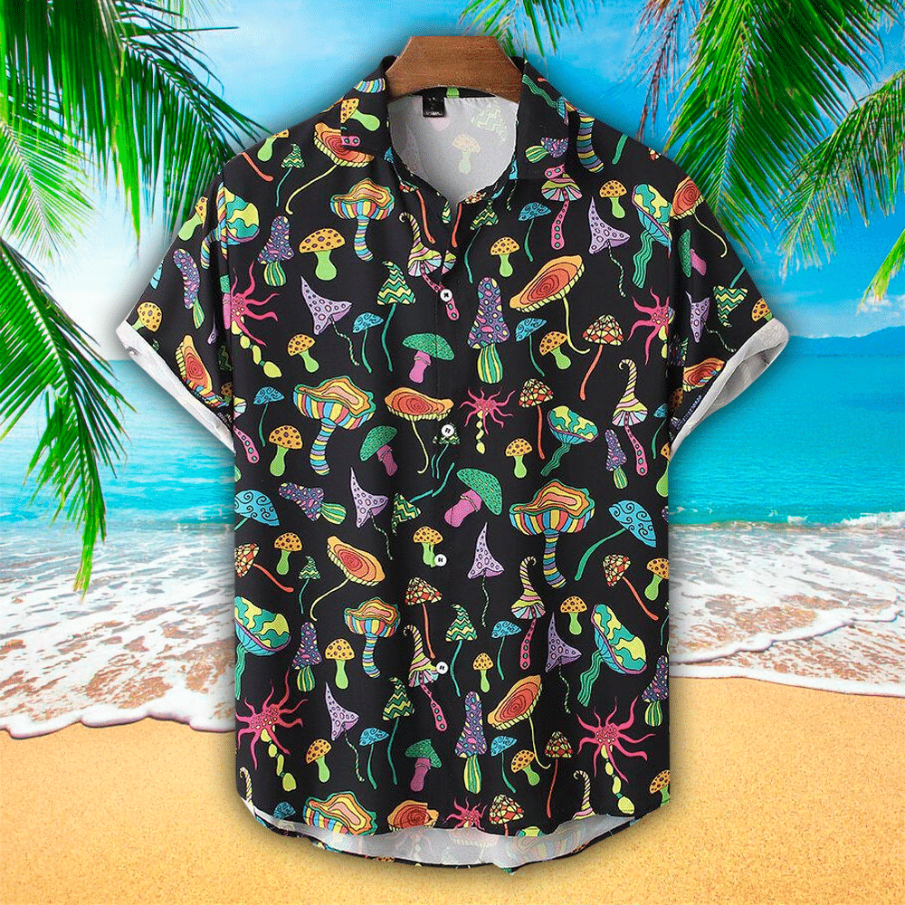 Mushroom Shirt Mushroom Hawaiian Shirt For Mushroom Lovers Shirt For Men and Women