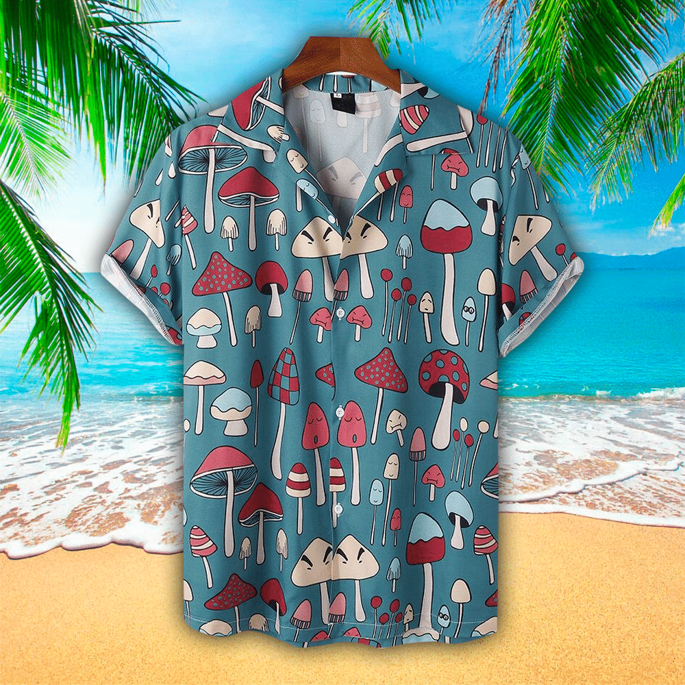 Mushroom Shirt Mushroom Hawaiian Shirt For Mushroom Lovers Shirt For Men and Women